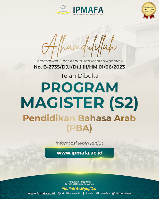 IPMAFA Resmi Membuka Prodi Magister (S2) Pendidikan Bahasa Arab